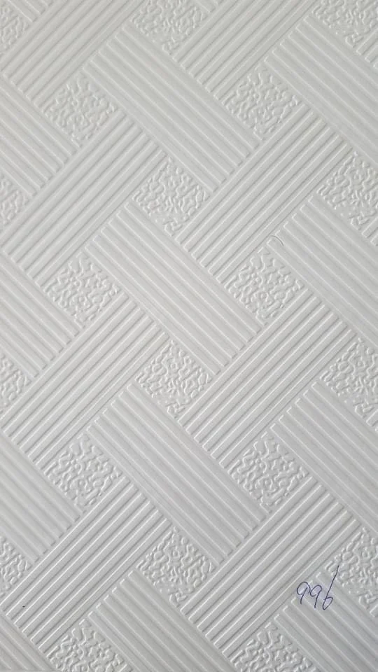 
PVC Laminated Gypsum Ceiling Board with Aluminum Foil Backing 