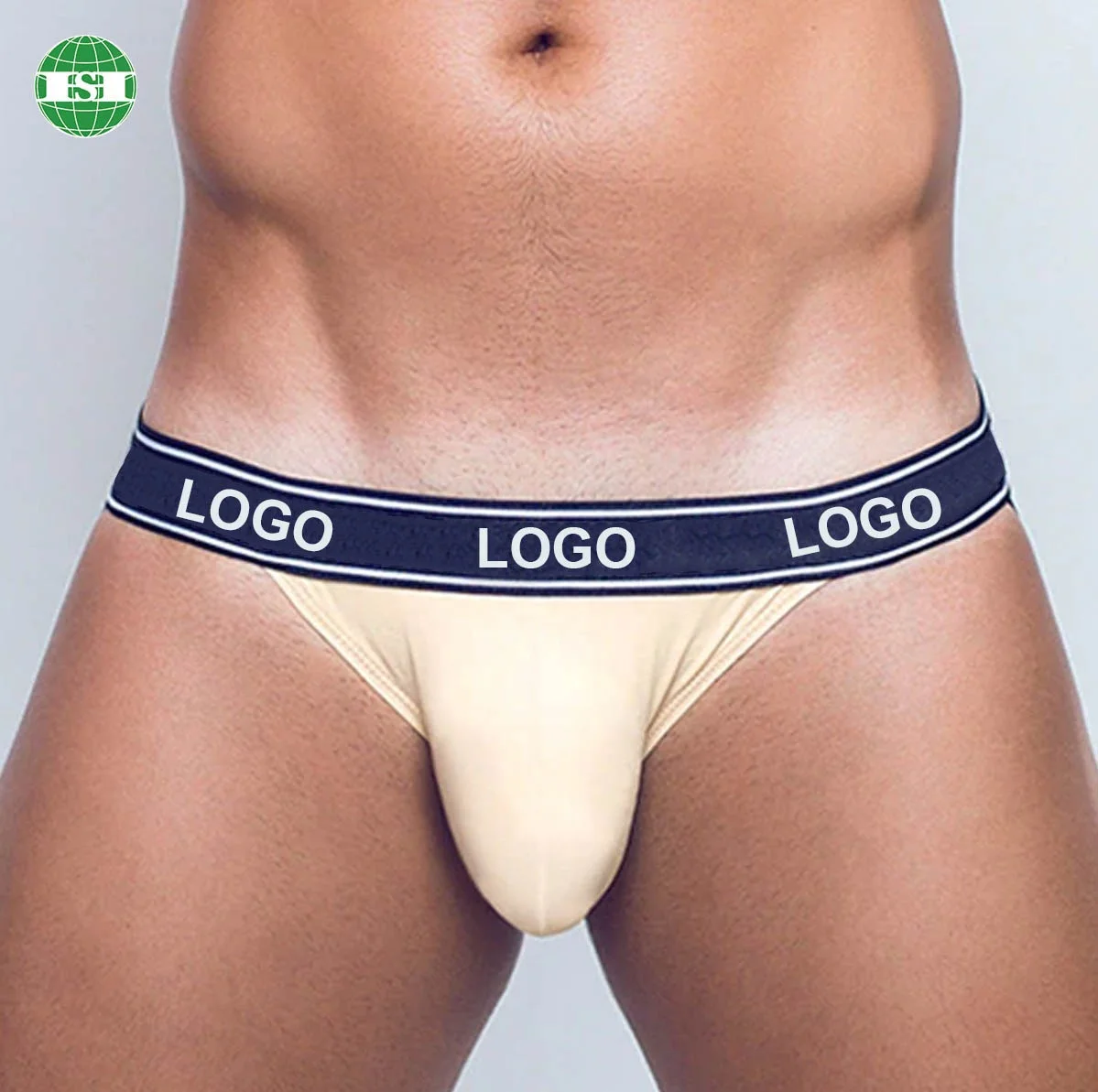 China vendor direct factory custom name waistband mens thong organic cotton jockstraps for male