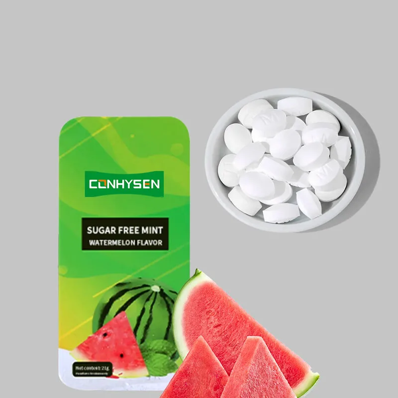 Relieve A Sore Throat Watermelon Sugar Free Mint Candy Gum Private Label Improve Digestion Throat Lozenges Watermelon Candy Gum