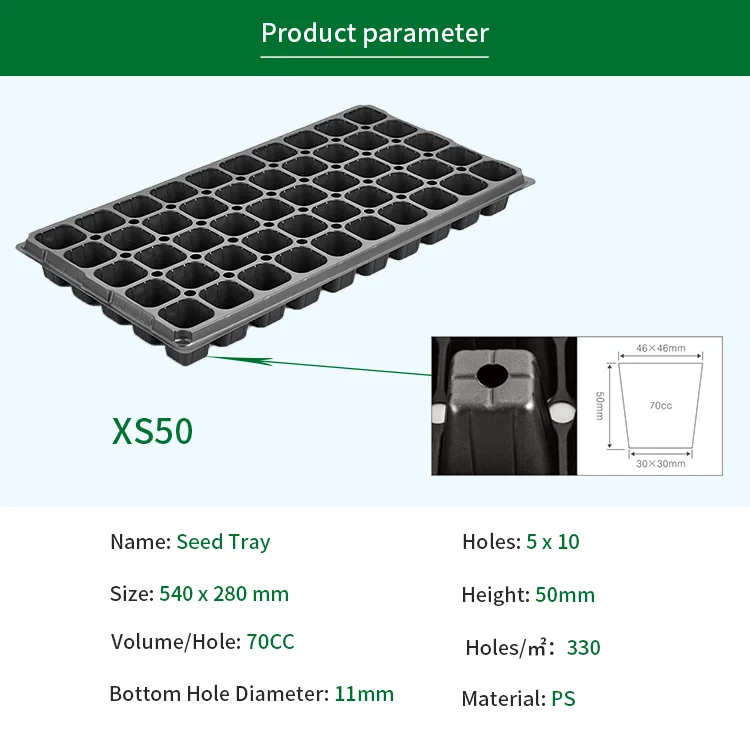 Factory Supply Durable Use 32 50 72 128 168 200 288 Plastic Cell Tray