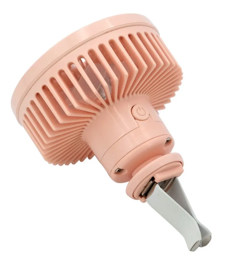 
Macaroon Mini USB Car Cooling Fan 360 Degree Rotation 3 Wind Speed Colorful Breathing Light Air Vent Clip 