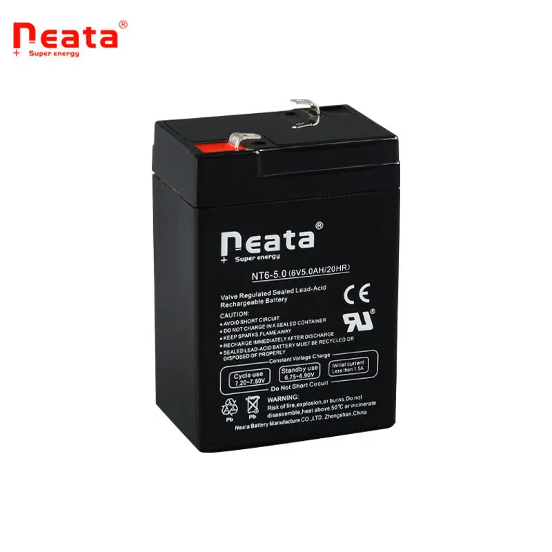 High performance 6V 5AH Maintenance Free Sealed AGM Battery for Home UPS CCTV System lead acid battery