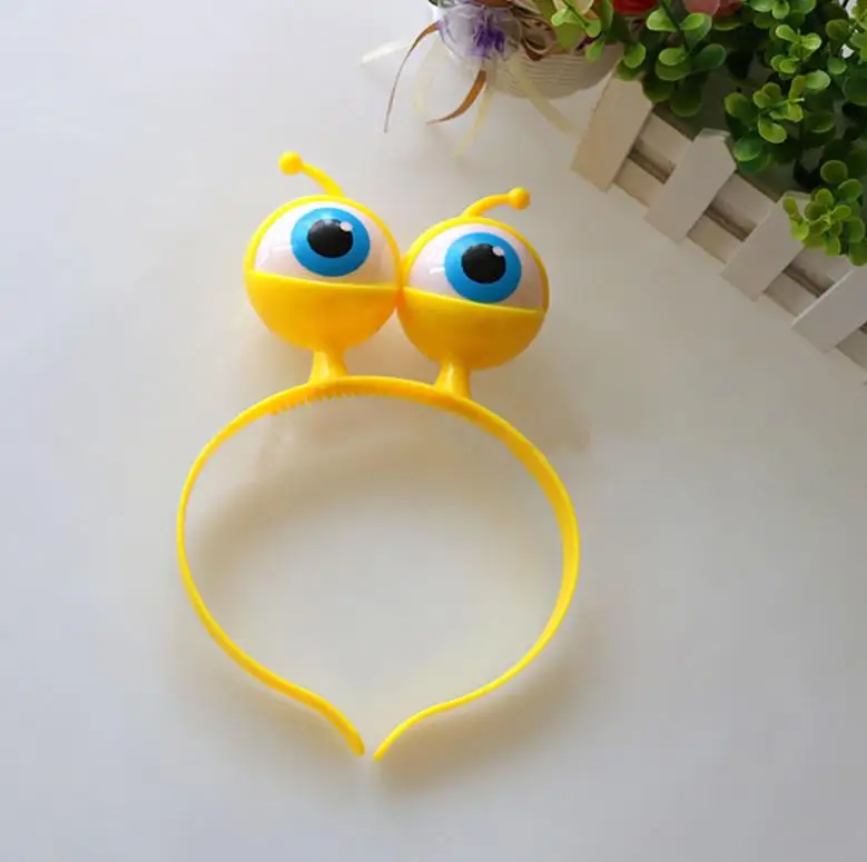 Light Up Big Eyeball Headband Led Flashing Alien Antenna Headwear Martian Space Head Boppers Halloween Birthday Party Favors