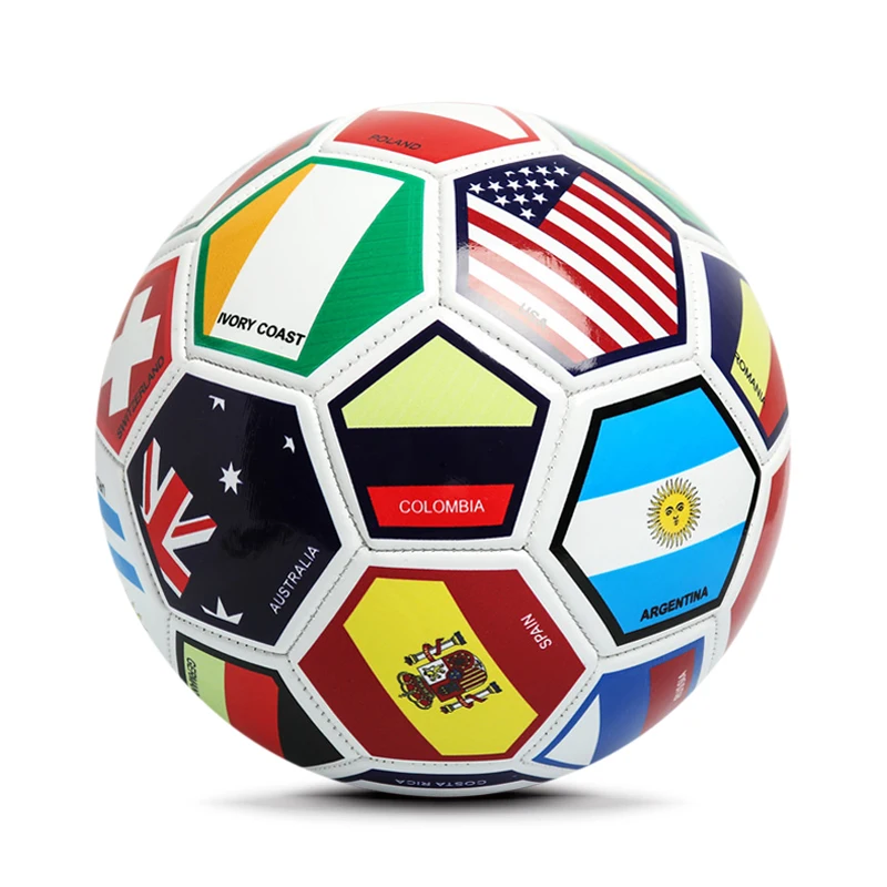 Wholesale Cheap Machine Stitched Country Flag Football, Custom PVC Promotional Soccer Ball in Bulk