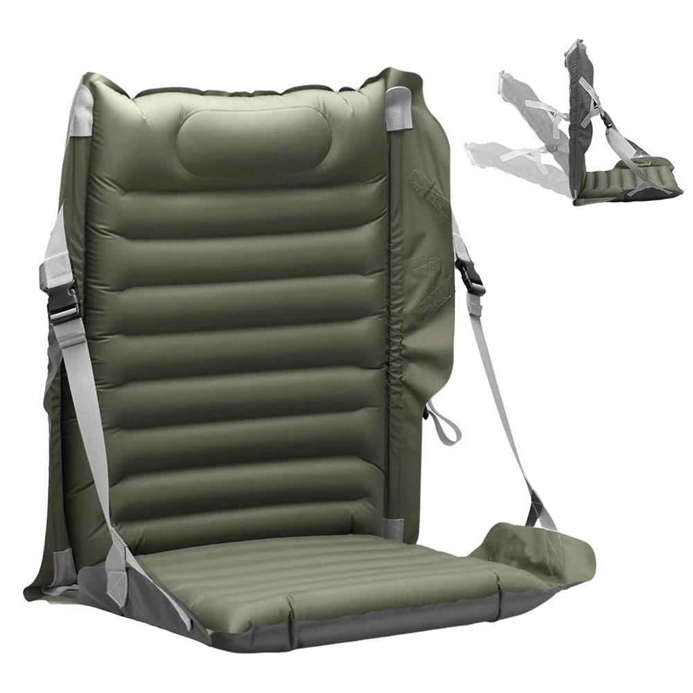 Stadium Inflatable Seat Cushion Portable Self Inflating Seat Pad for Airplane Camping Car Boat Traveling
