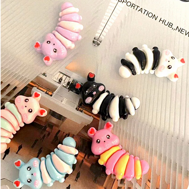 Discount DIY  Resin  cartoon bugs worms  caterpillar  charms  cartoon   accessories for slime filler phone decoration