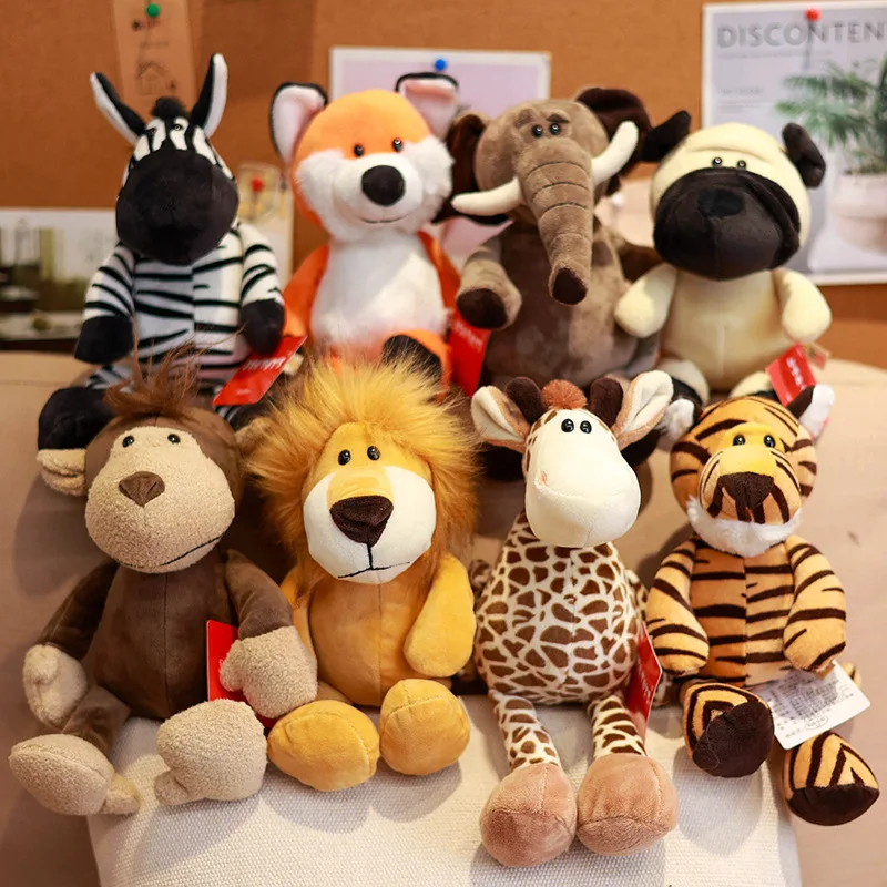 Cartoon Tiger Stuffed Animals Children Gifts Cute Plush Zoo Animal Toys for Kids