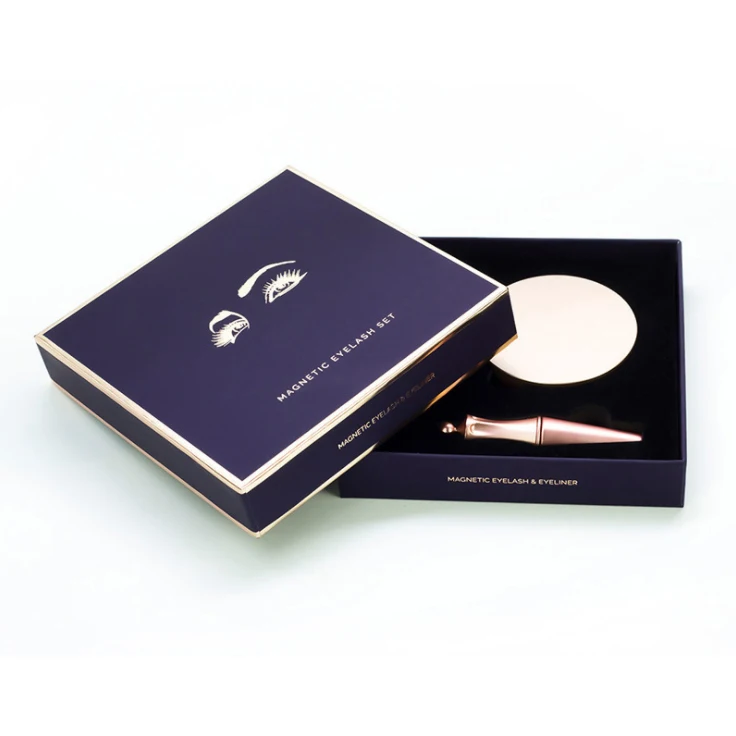 Wholesale private label faux mink magnetic eyelash packaging box vendors vegan eyeliner lahes with