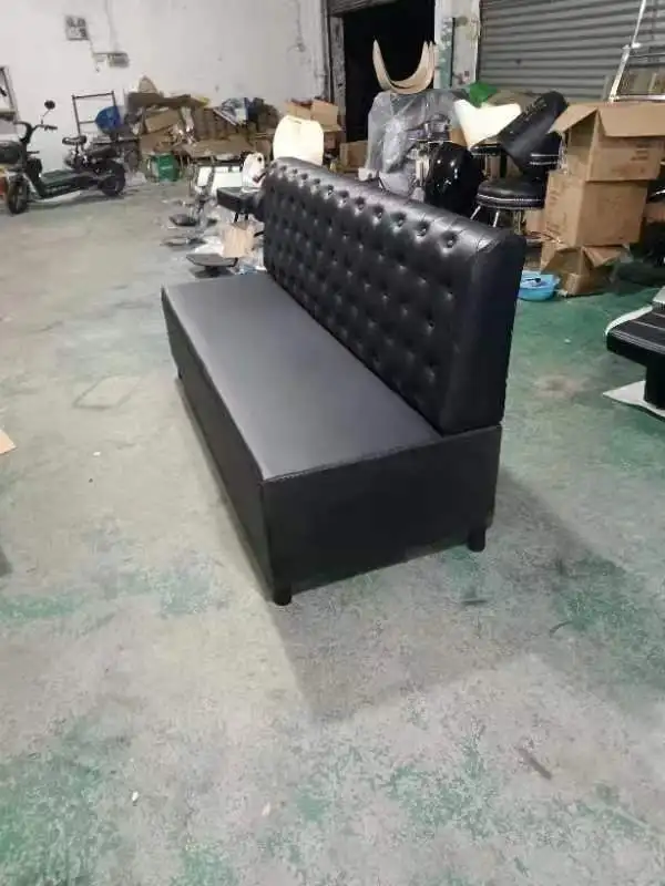2023 New Arrival European Style Very Comfortable Black Lounge Bench Waiting Sofa Public Waiting Room 10 Years Warranty