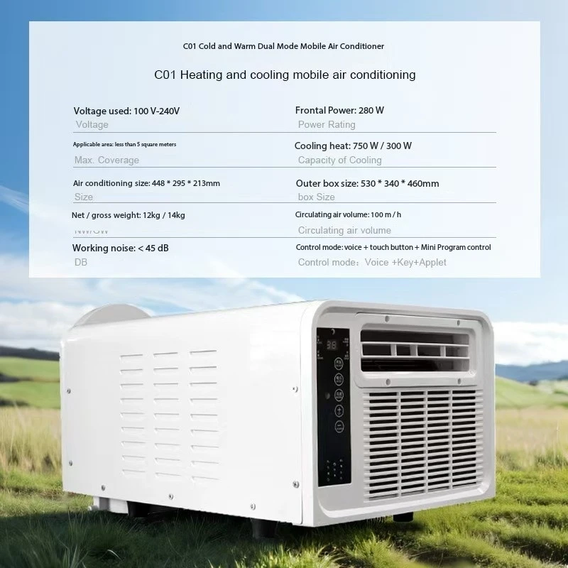 Brand All-In-One Mini Portable Air Conditioning Unit for RV Hotel & Bedroom for Outdoor Parking & Car AC Power Source