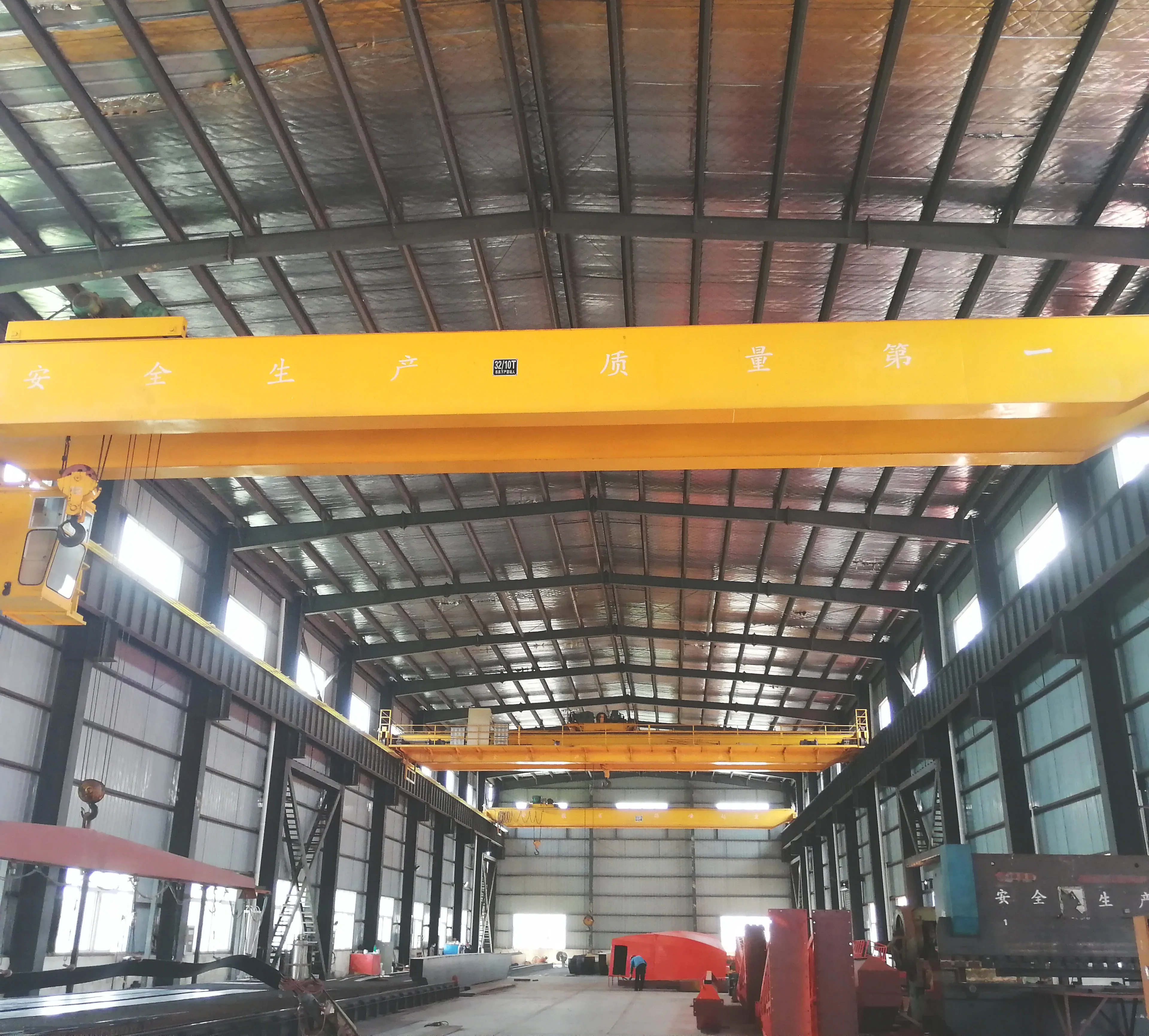 Customized hot sale double beam industry overhead crane 50ton 200ton Marble rtg crane monorail free standing crane