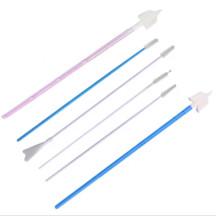 Gynecological Disposable Medical Sterile Cyto Brush plastic Spatula Scraper