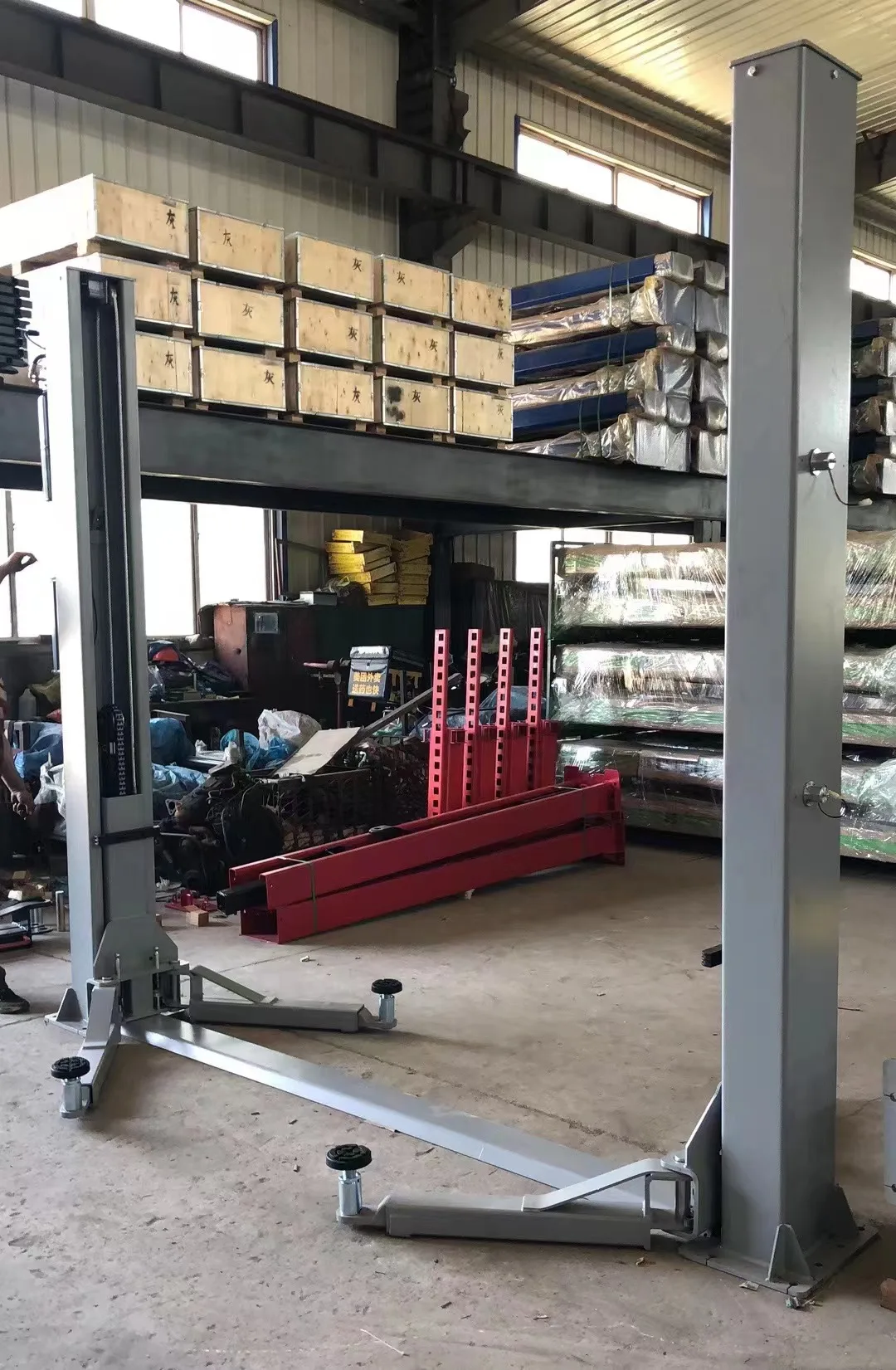 Workshop Electric release 4000kg Floor Plate Hydraulic Car Lift Electric unlock Two Post Car Lift