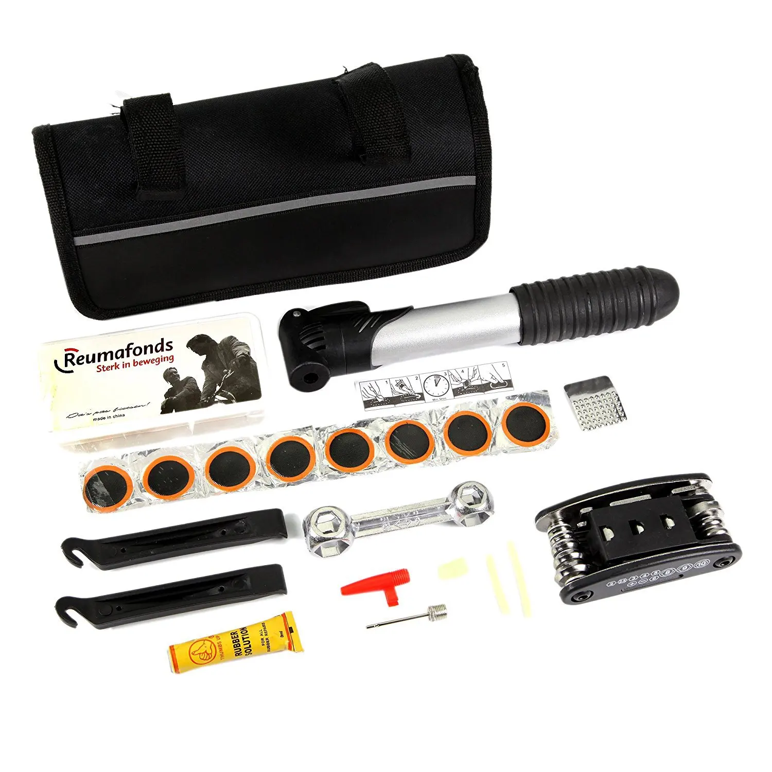 
Wholesale Environment Friendly Bicycle Accessories Repair Kit Portable Bike Tire Repair Tools. 