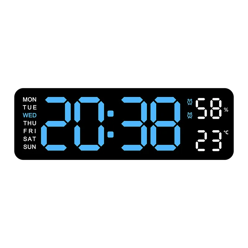 Hot-selling electronic clock simple multi-function clock rectangular large font alarm clock can be hung