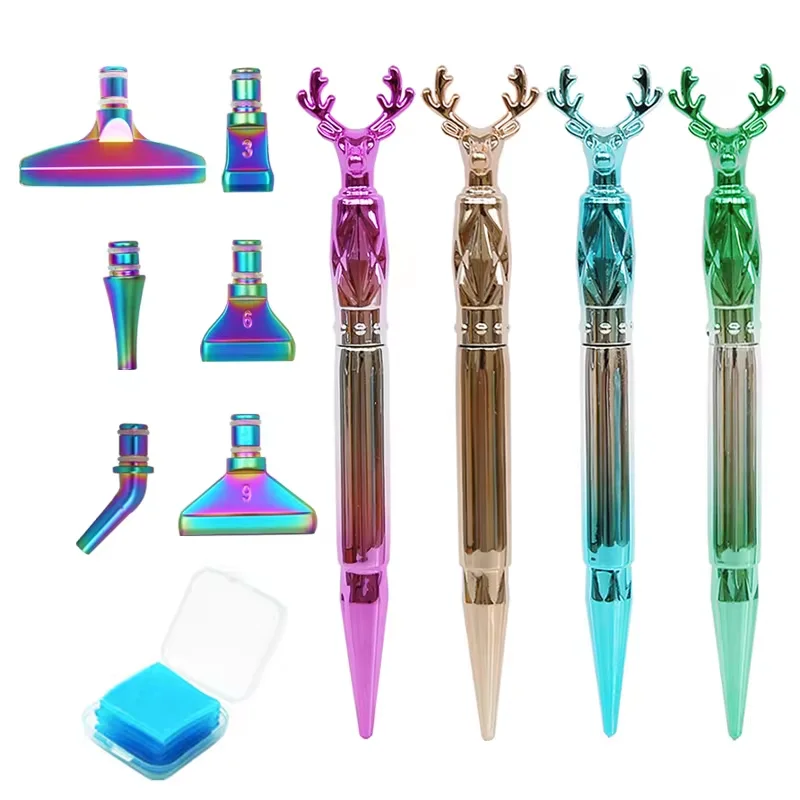Factory Wholesale 5d Diy Diamond Painting Point Drill Pen Aluminium Alloy Metal Pen Tips Clay Set Mosaic Embroidery Accessories