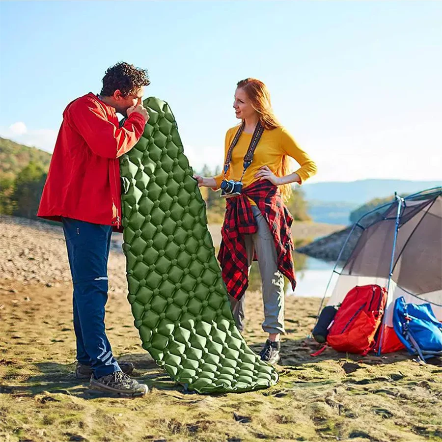 Lightweight Compact TPU Sleeping Mat Multipurpose Ergonomic Design Inflating Camping Mattress