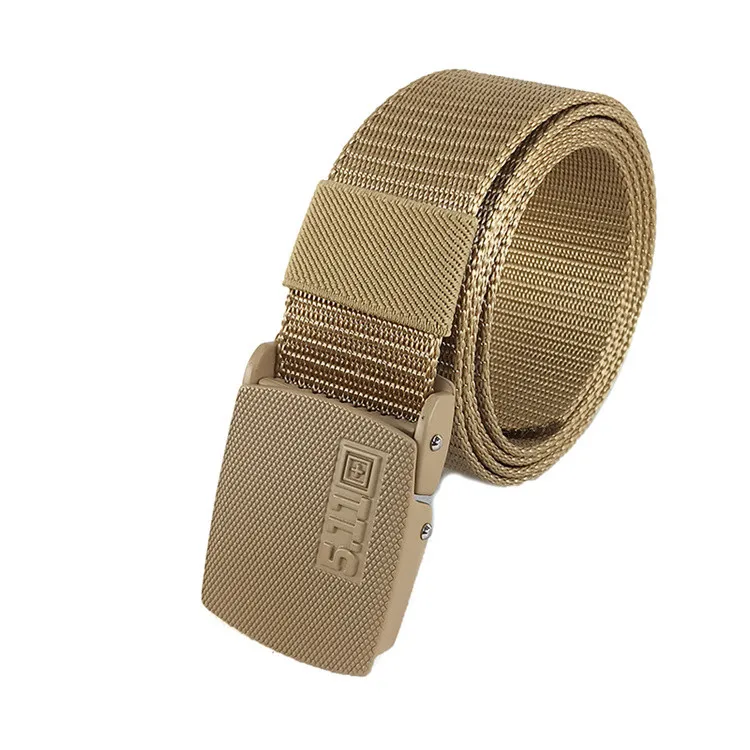 New Design Fashion Adjustable Metal Buckle Outdoor Sports Waist Belt Nylon Web 511 Tactical Belts Men