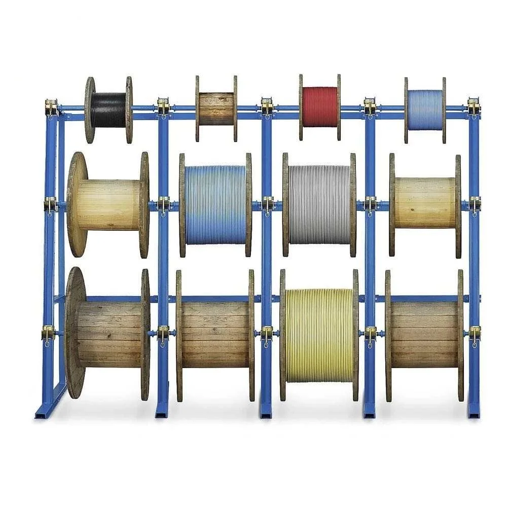 Industrial heavy duty steel pallet rack for cable drum storage
