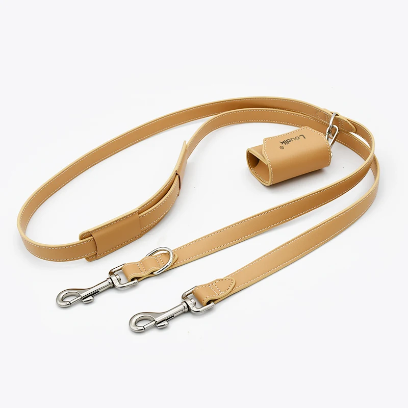 Custom Waterproof Hands Free Dog Leash Running Poop Waste Bag Dispenser Designer Personalized Luxury Pet Traction Accessories