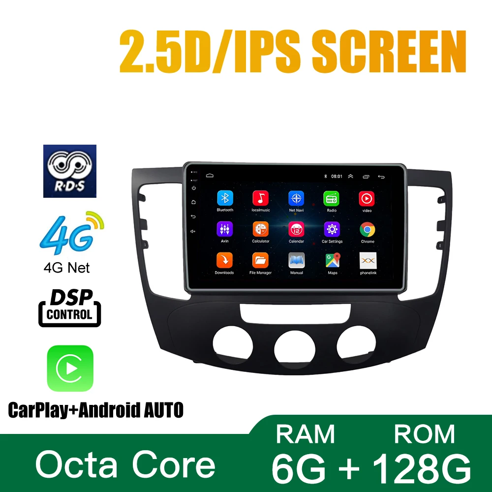 For HYUNDAI SONATA 2009-2011 MT Radio Headunit Device Double 2 Din Octa-Core Quad Android Car Stereo GPS Navigation Carplay