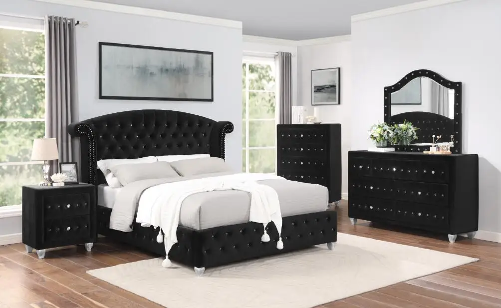 goodwin luxury  modern bedroom king bed/queen bed /double bed set solid wood bed bedroom furnitureZD2546SV