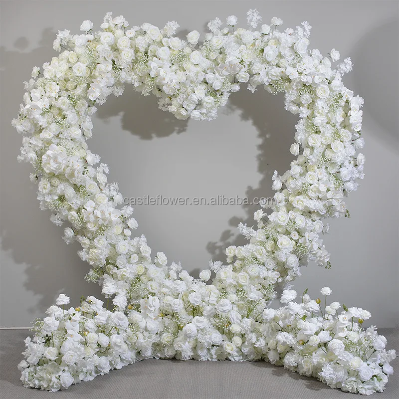 FAR110 Hot Selling Fast Delivery Artificial Heart Flower Wedding Heart Arch For Wedding Party Decoration