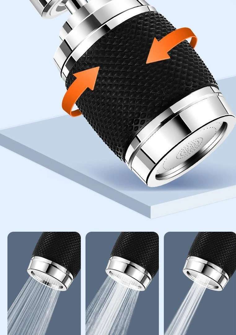 Faucet splash-proof pressurized 360 rotating kitchen silicone anti-scalding filter