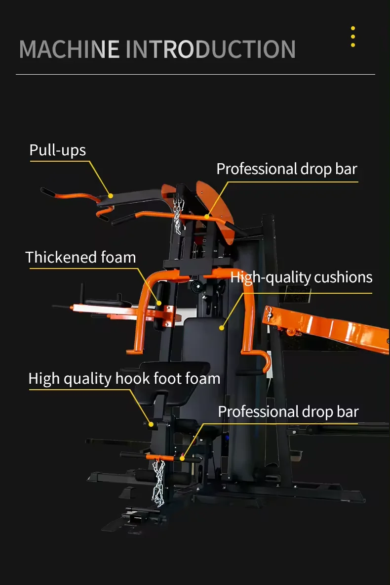 professional multifonctionnal 3 station multi gym equipment manufacturer