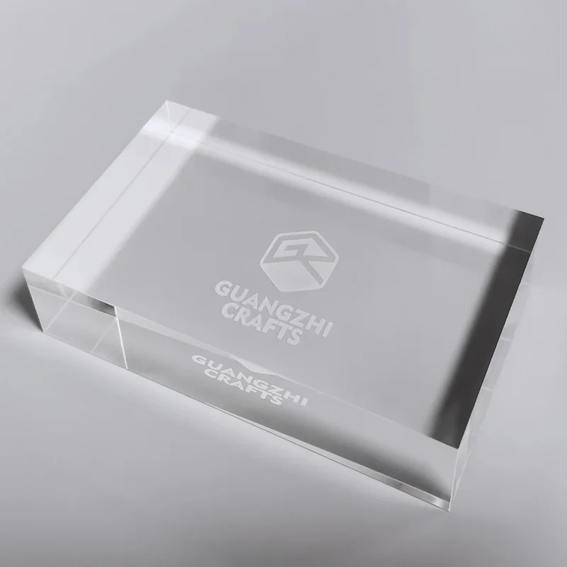 Transparent Acrylic Branding Display Block Personalized Clear Acrylic LOGO Block