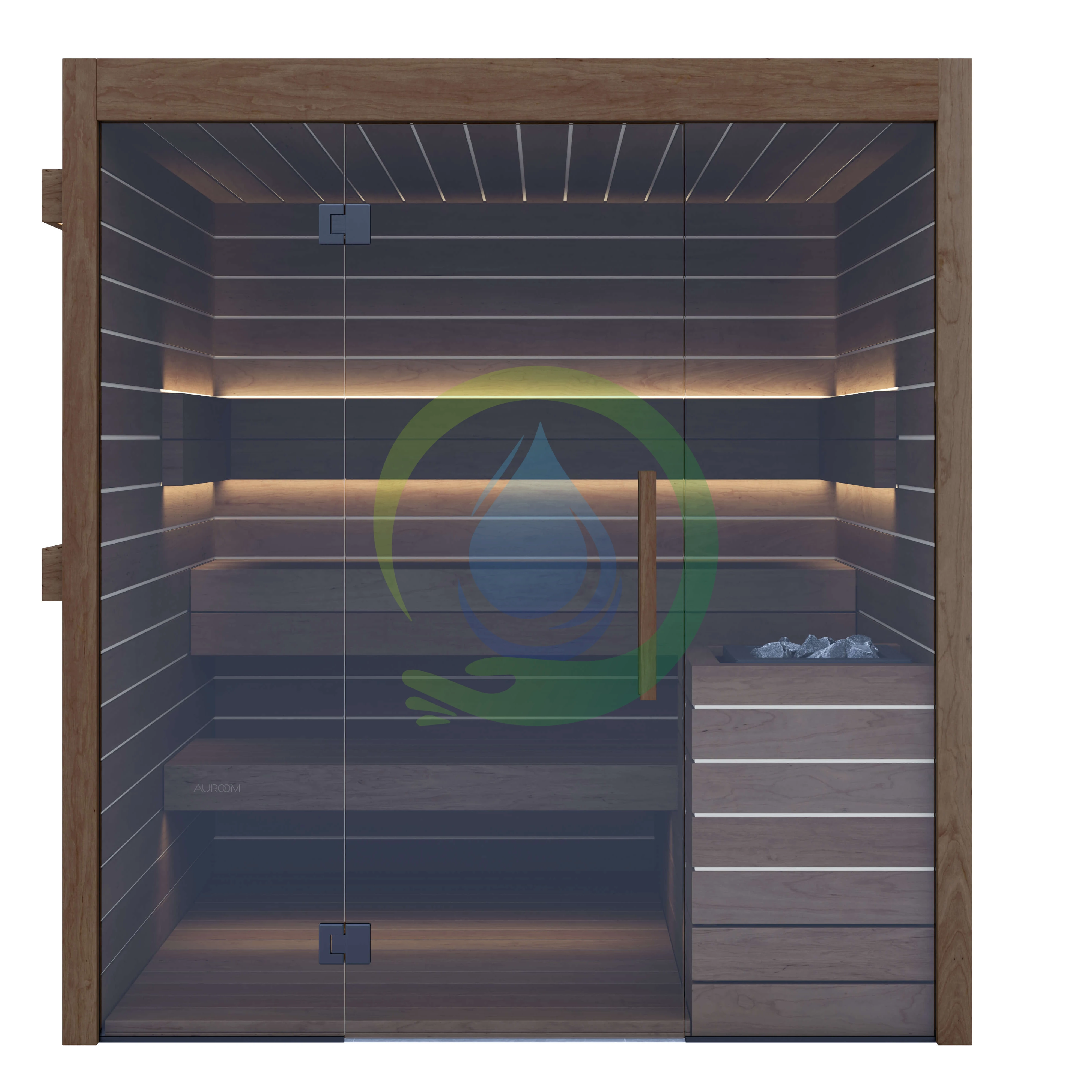 Modern Design Solid Wood Bathroom Sauna Steam Room 2 People Far Infrared Computer Control Panel Relaxation Health Benefits