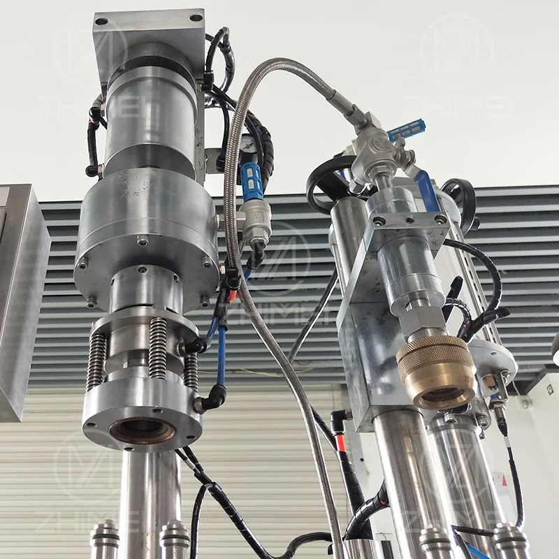 Compressed air aerosol can filling machine for spray aerosol pneumatic spray aerosol filling machines