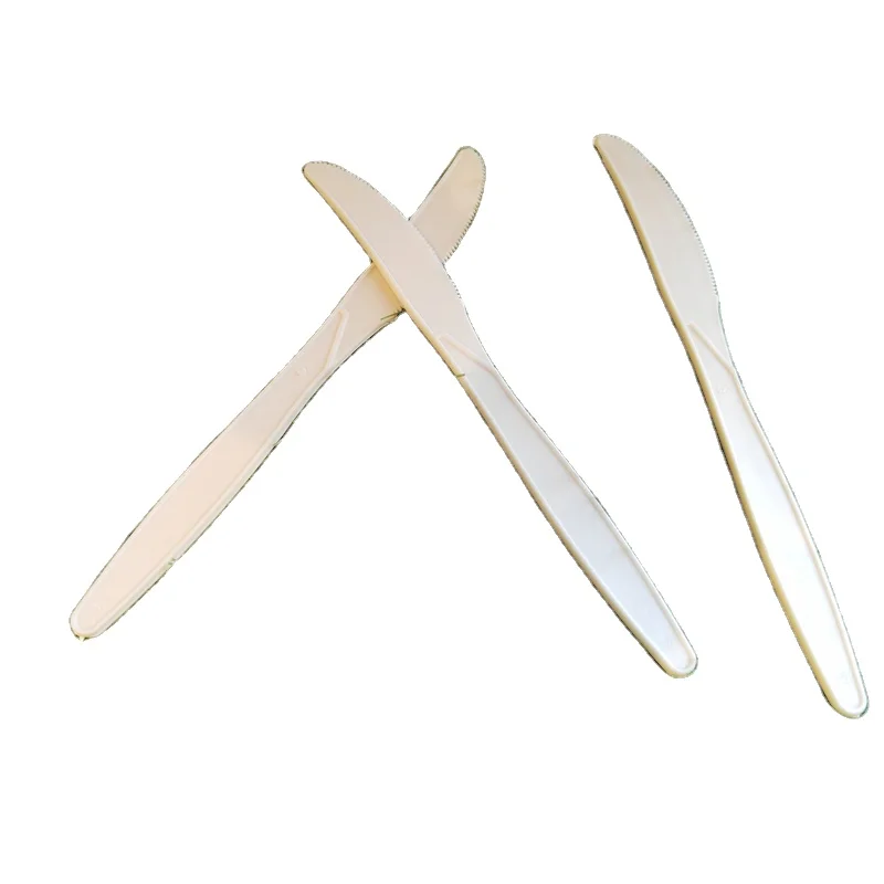 Home commonly used Party Wedding Cutlery High Temperature Resista Flatware Sets  Cornstarch Tableware fork knife spoon