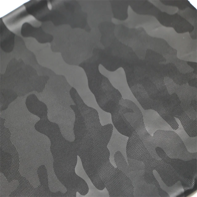 Factory Price waterproof 300T Custom Camouflage Embossed 100% RPET Polyester Pongee Fabric for down jacket