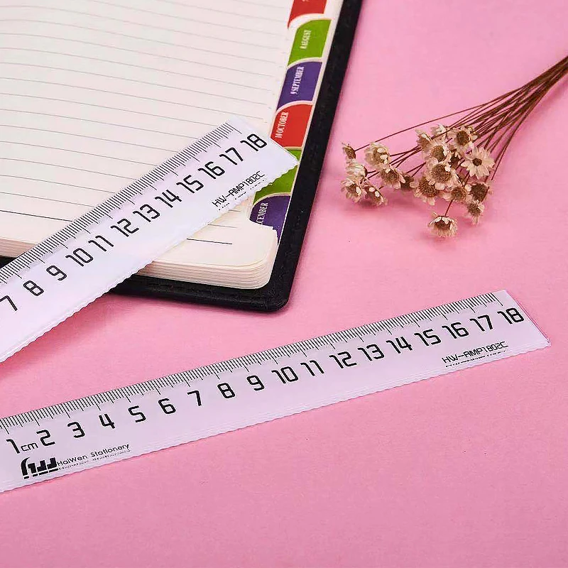 hot sale free sample good perfect quality plastic color printing ruler back to school student scale