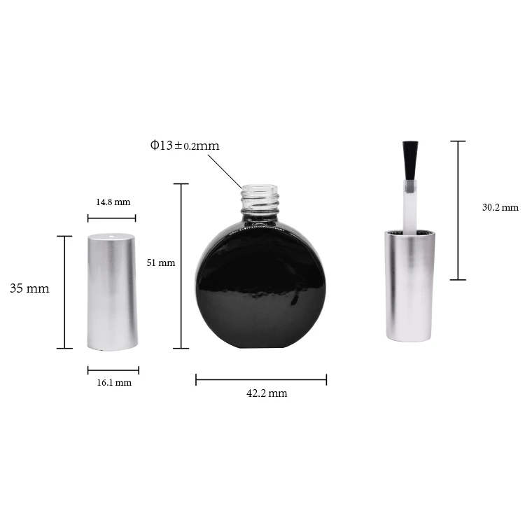 14ml wholesale nail art polish remover bottle empty gel nail glue polish glass bottles with brush