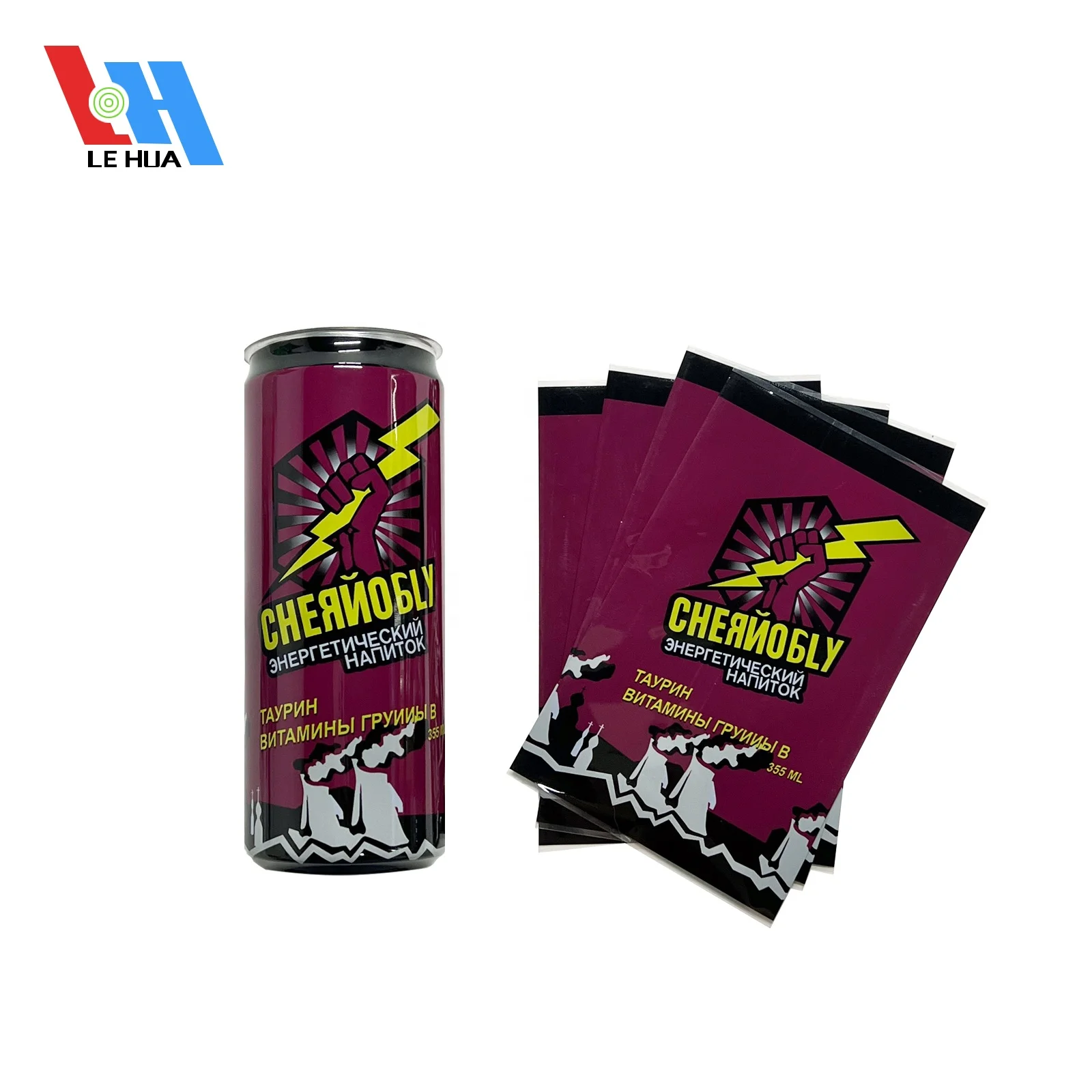 Digital Printing Heat PVC PET Shrink Sleeve Labels for 12 oz  Beer Cans