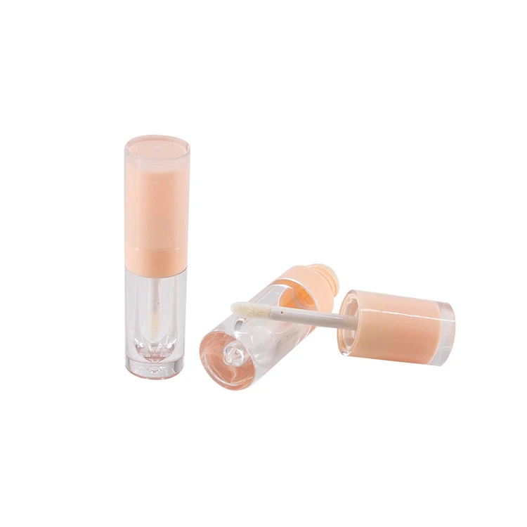 Lip Gloss Tube Stock Cosmetic Empty Pink 2ml OEM Lip tint Bottle Logo Surface with Custom Packaging