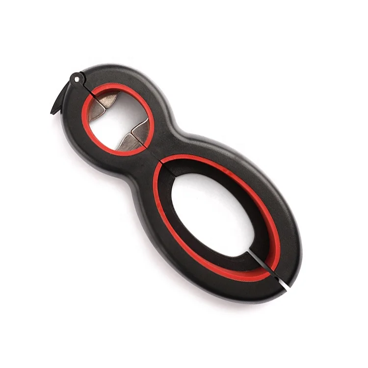 Hot selling 4 in 1 kitchen gadgets cooking tools multifunction non-slip custom logo jar beer manual can opener