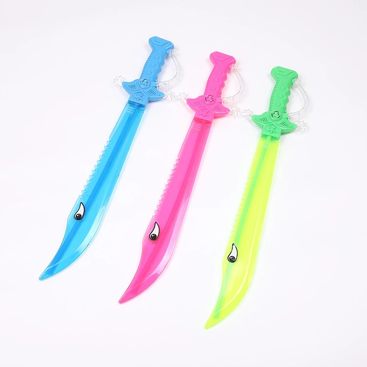 
2020 Kids toys flashing led light shark sword with music children party 