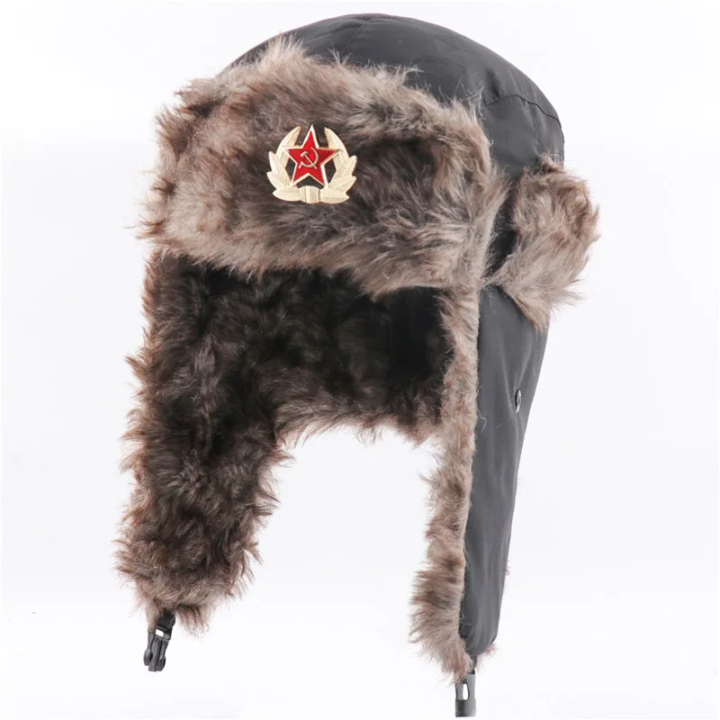 Aviator Ear Cap Warm Fluffy Winter hat for Outdoor Skiing Sport