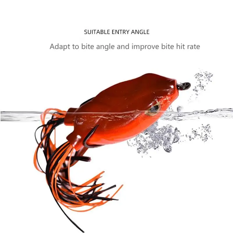 17G 6.5cm Frog Fishing Lure Silicone Soft Bait Thunder Frog Toad Double Hook Sequins Modified Double Color Silk Frog
