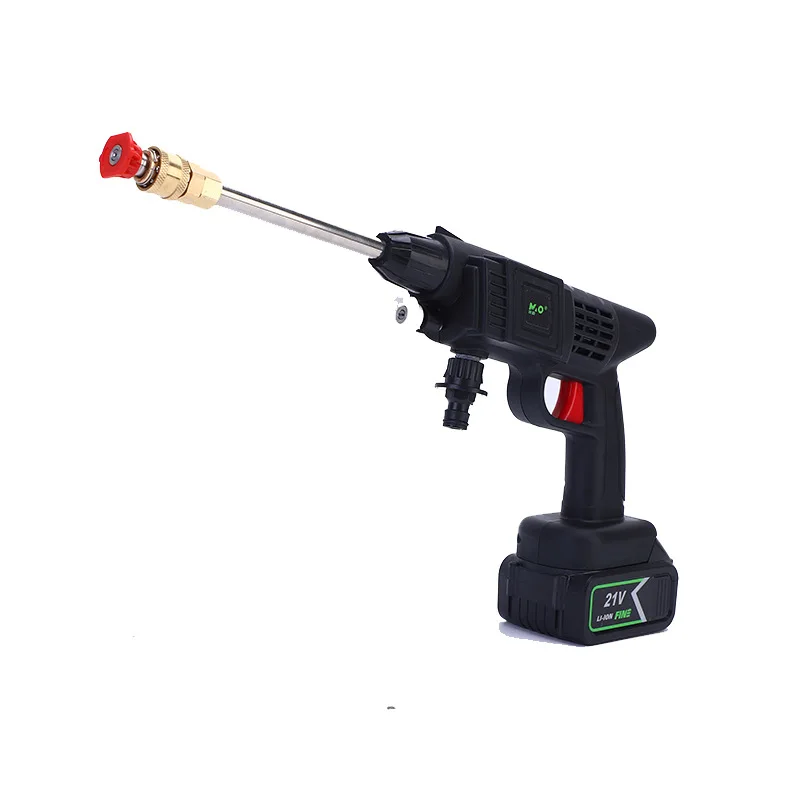 Cordless Portable High Pressure Electric Car Washer Gun With 21V Rechargeable Battery Power Car Wash Machine With Foam Generato