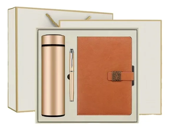 Wholesale Notepad gifts set with Pen And Vacuum Flask Corporate New Year Gift set