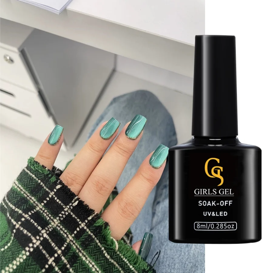 GS Girlsgel 24 цвета серебряный Гель-лак кошачий глаз с эффектом фейерверка магнит бриллиантами поддержка OEM бесплатный Пользовательский логотип и бутылка