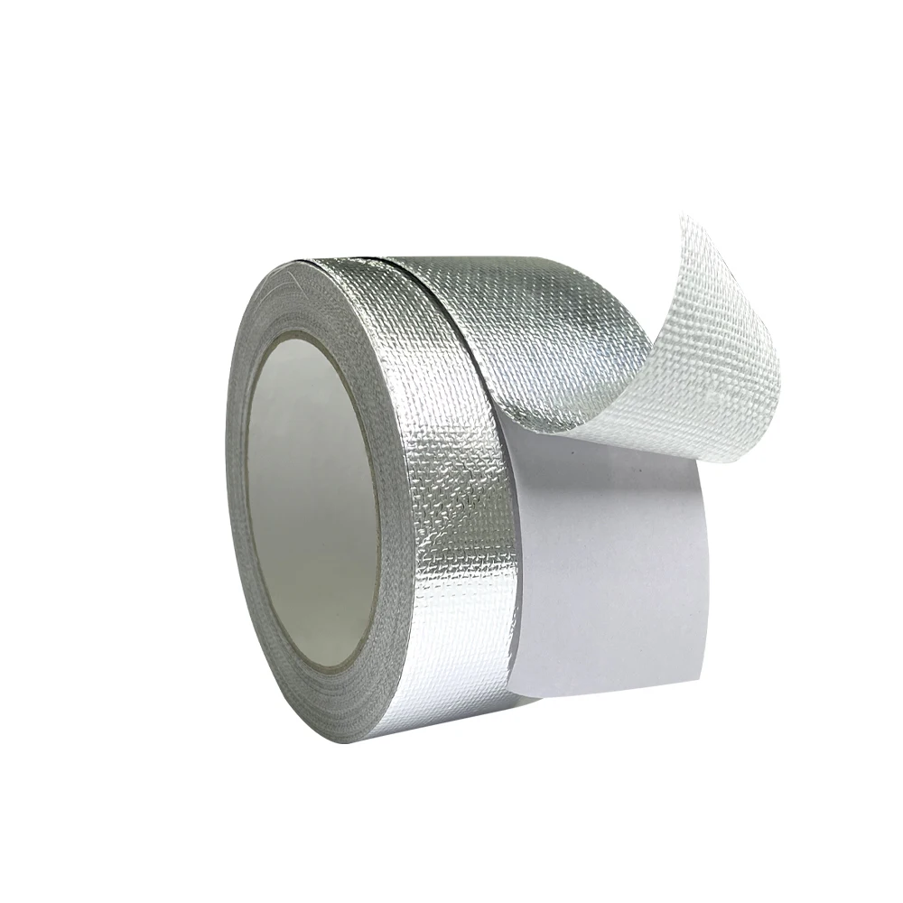 Lakeso Thermal Barrier  adhesive Backed Heat Reflective Fibreglass Aluminium Foil Tape For Hose Use
