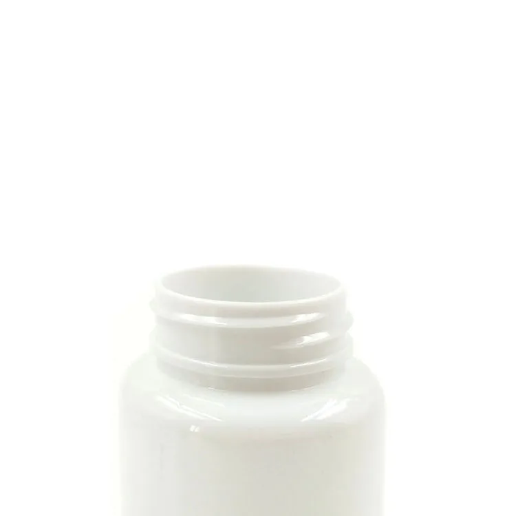 Hot Sale White Pet Plastic Empty Pharmacy Capsule Pill Bottle With Screw Cap