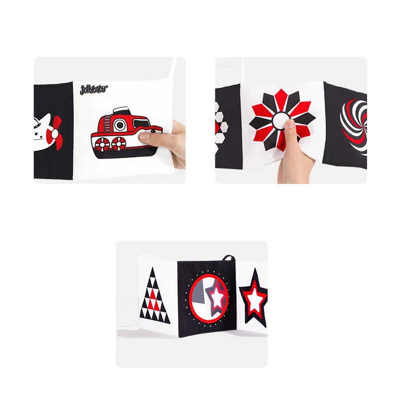 Baby Cloth Book Newborn Bed Crib Quiet My First Book Infant Montessori Black White Books for Babies Sensory Toys