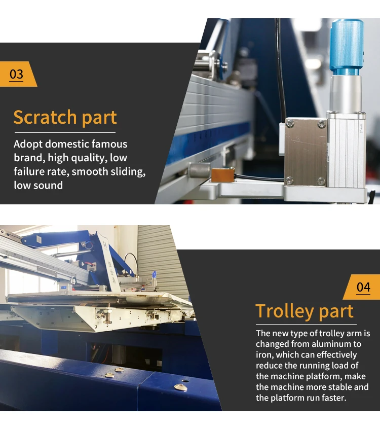 4 colors 63x86.5cm High accuracy Automatic cotton textile silk screen printing machine, suitable for different printing process