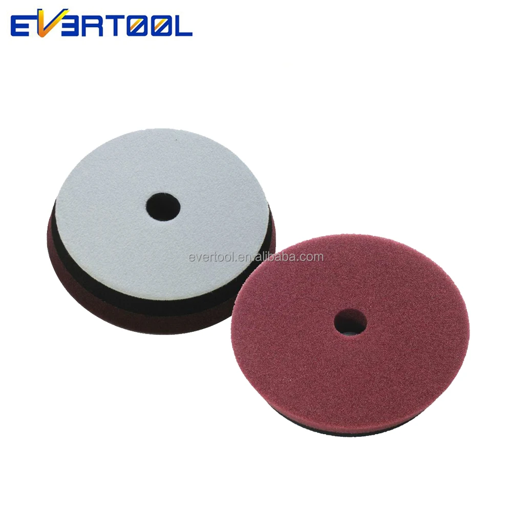 EVERTOOL Foam Dual Action Polisher Cutting Pad Set Automotive Polishing Sponge Soft Buff DA Foam Polishing Disc